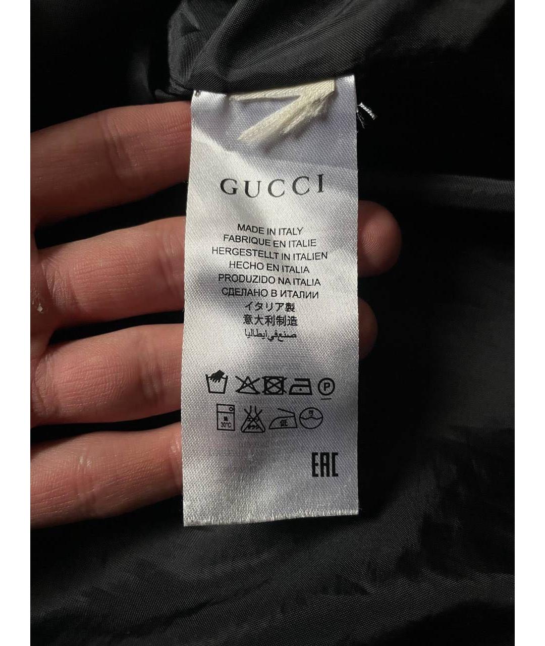 GUCCI Черная хлопковая куртка, фото 5