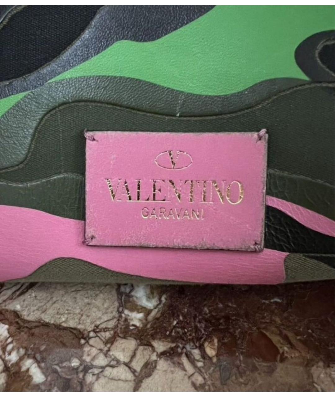VALENTINO Хаки кожаная сумка тоут, фото 8