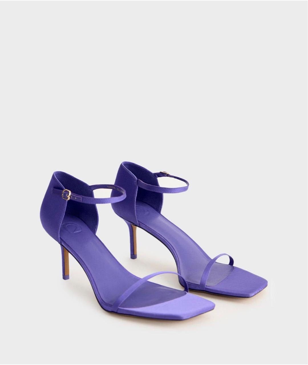 12 STOREEZ Фиолетовые текстильные босоножки, фото 2