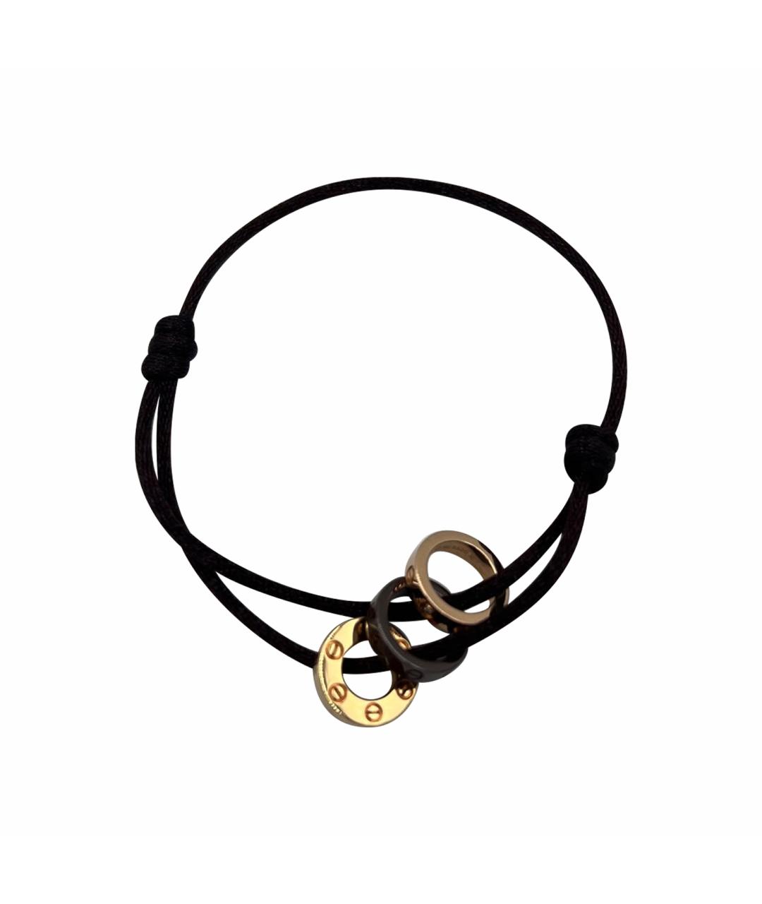 CARTIER Бордовый браслет из желтого золота, фото 1