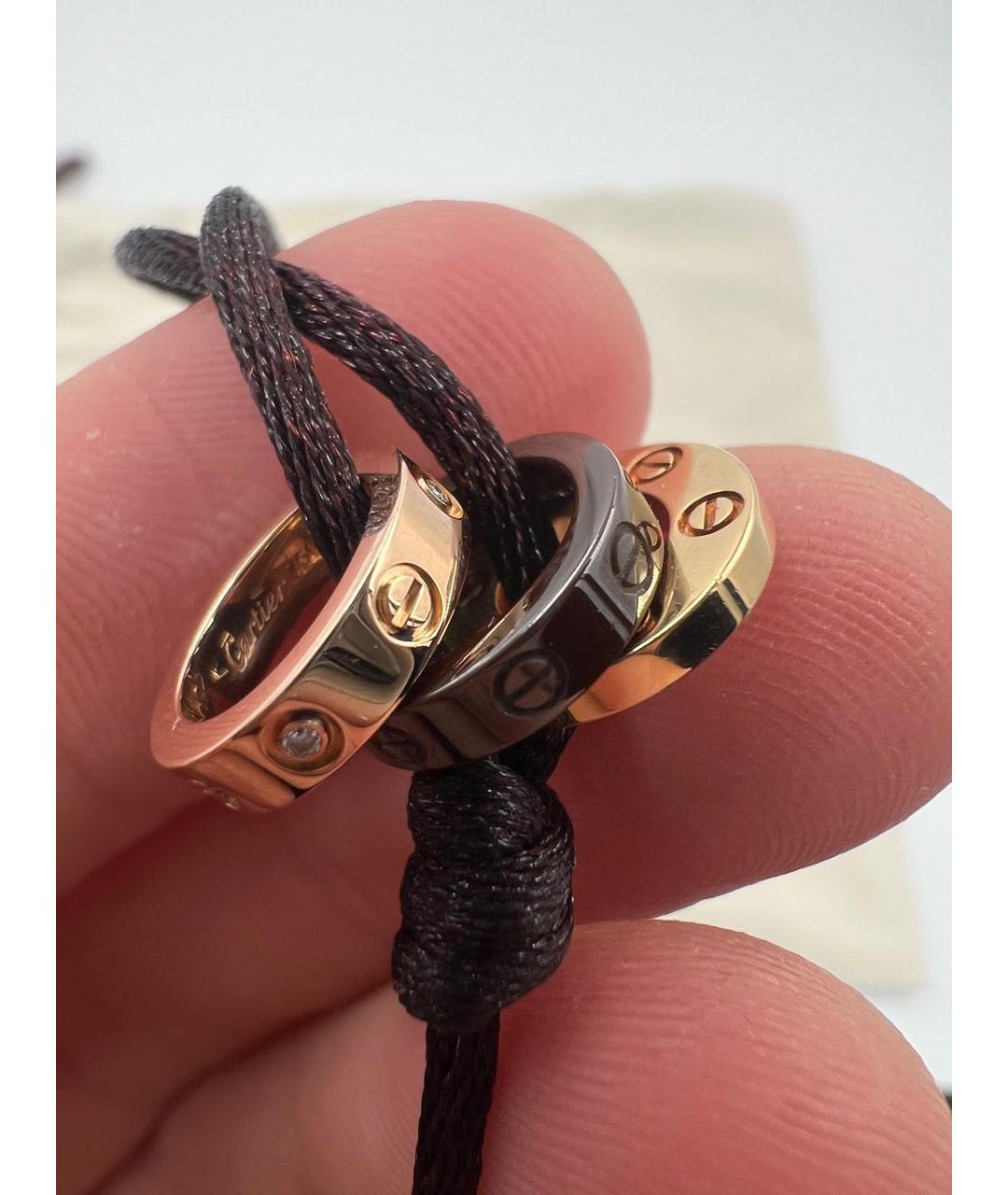 CARTIER Бордовый браслет из желтого золота, фото 8