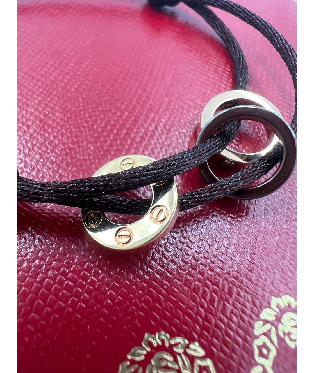 CARTIER Бордовый браслет из желтого золота, фото 3