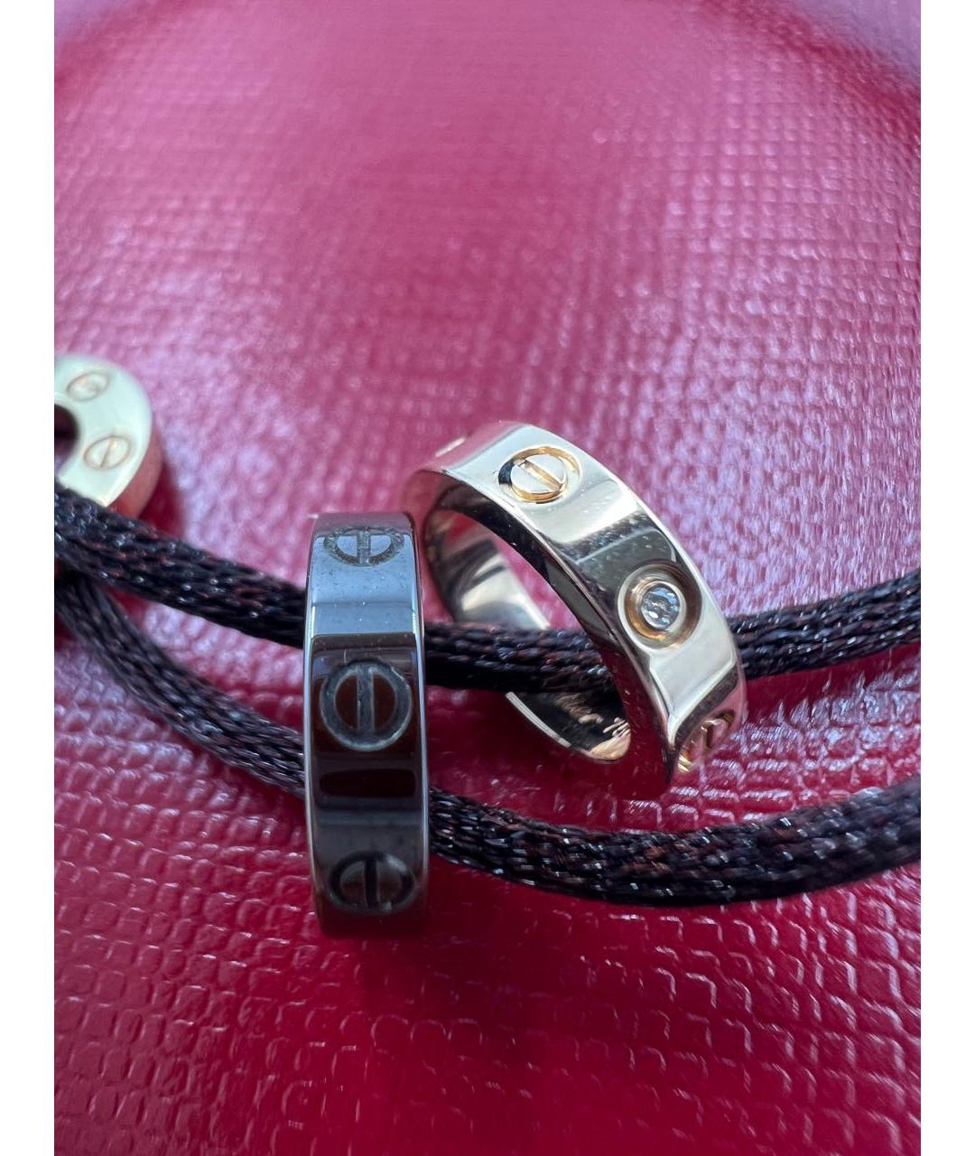 CARTIER Бордовый браслет из желтого золота, фото 4
