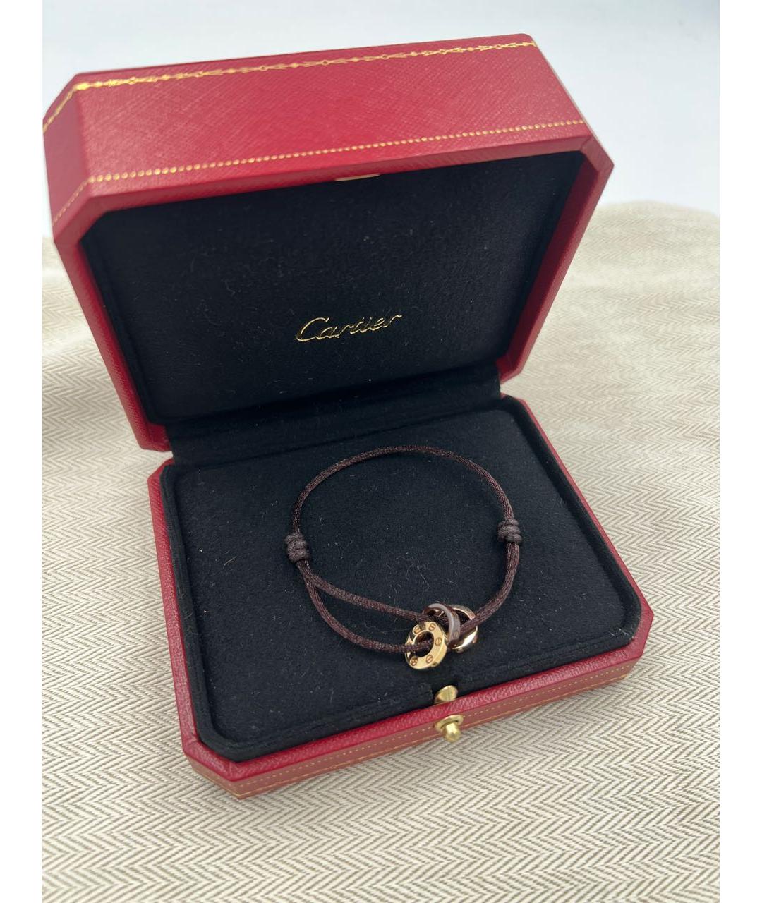 CARTIER Бордовый браслет из желтого золота, фото 2
