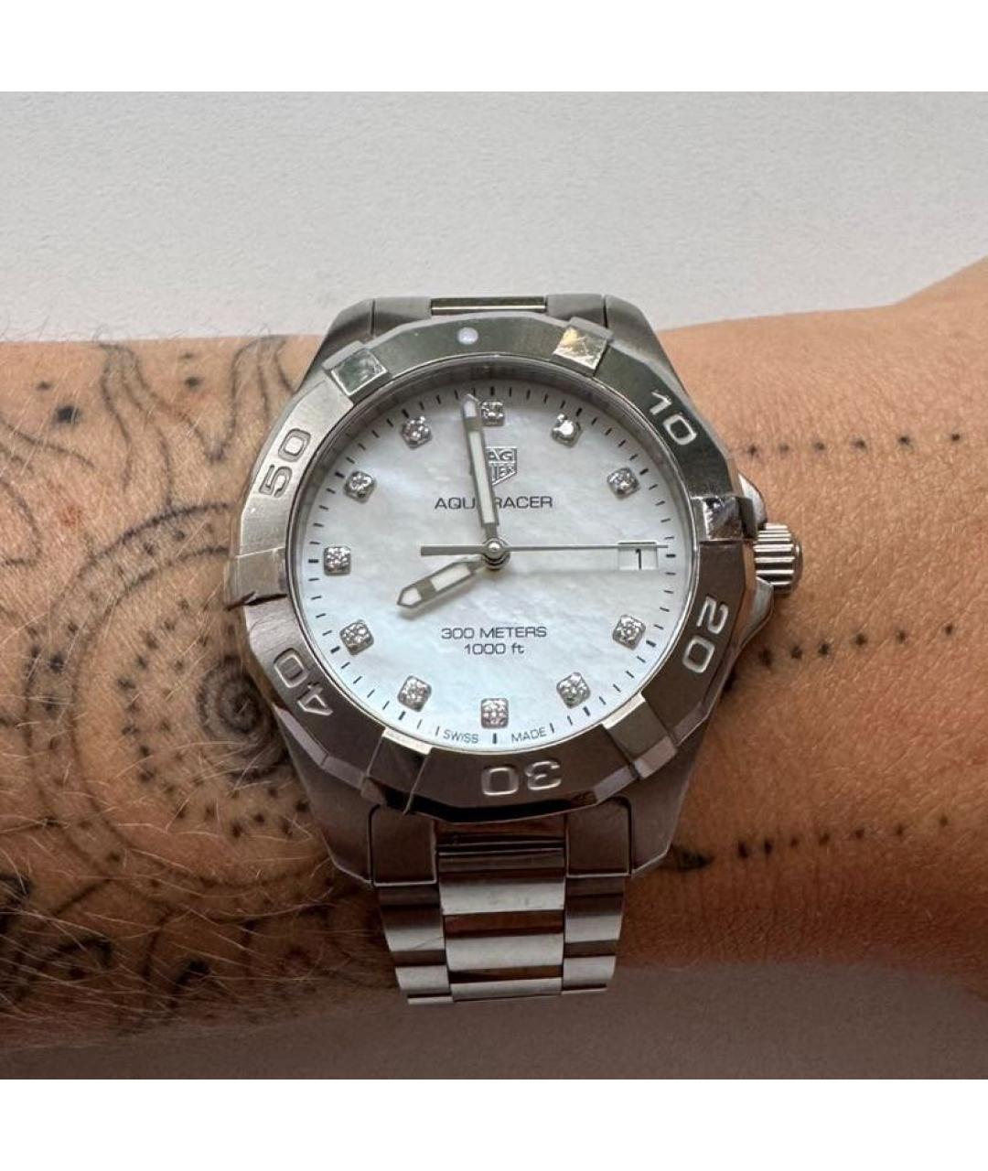 TAG HEUER Серебряные часы, фото 2
