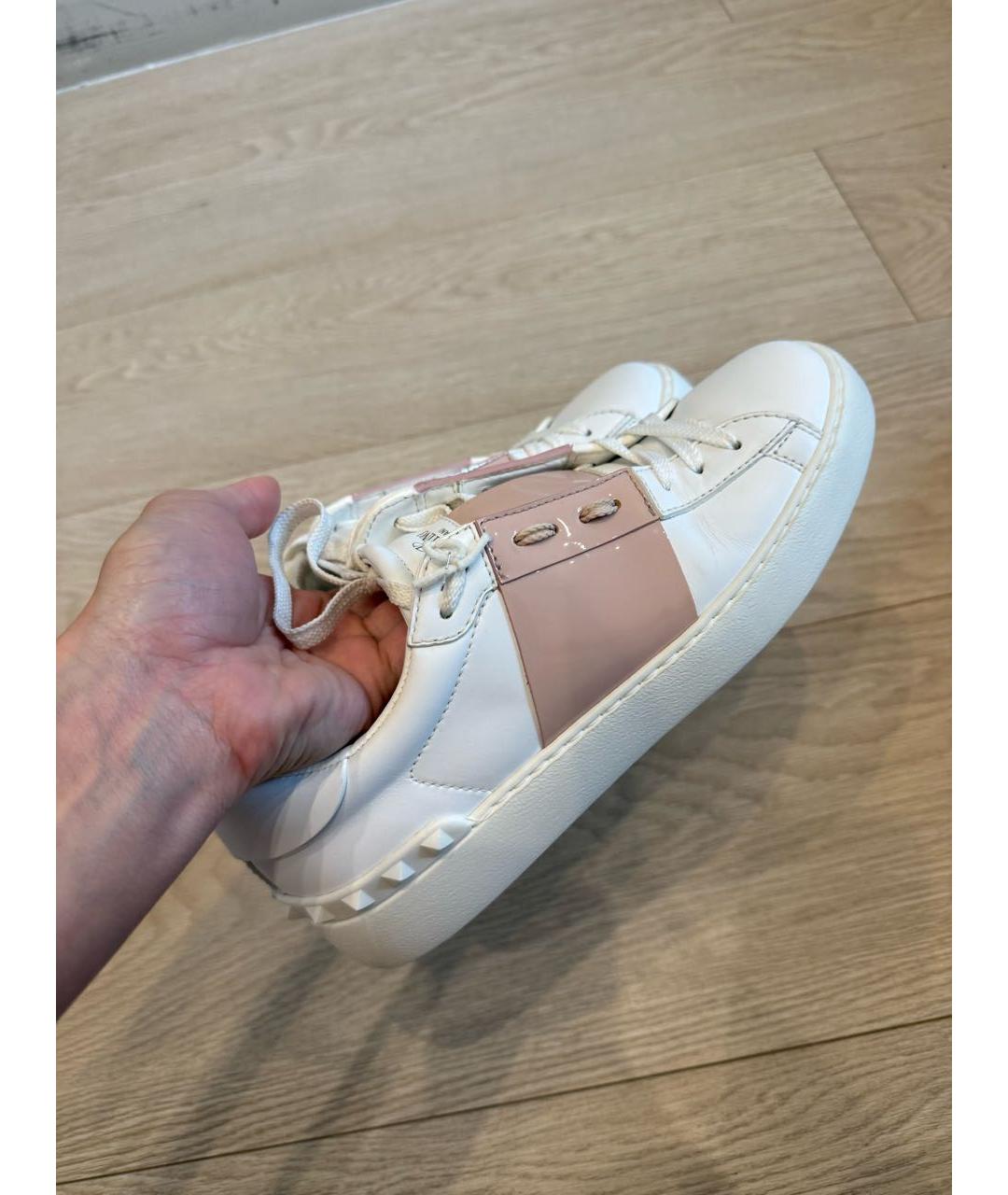 VALENTINO Белые кожаные кроссовки, фото 6
