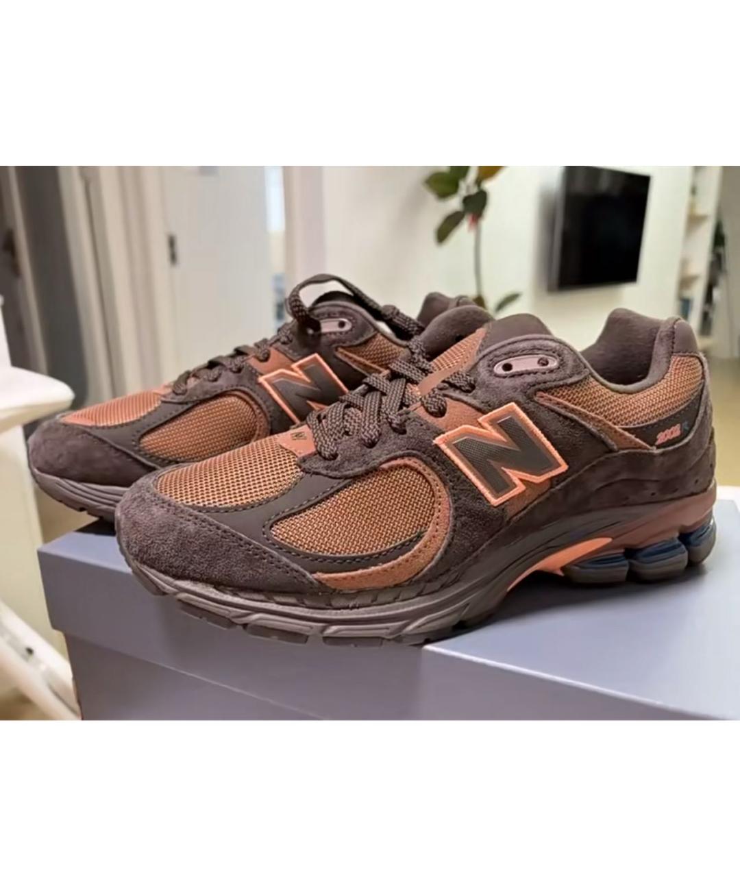 NEW BALANCE Коричневые замшевые низкие кроссовки / кеды, фото 5
