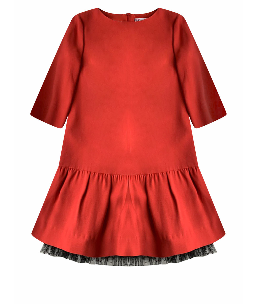 RED VALENTINO Красное ацетатное коктейльное платье, фото 1