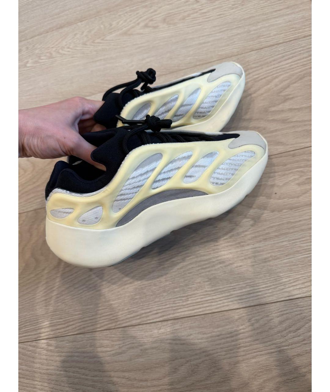 ADIDAS YEEZY Бежевые текстильные кроссовки, фото 6