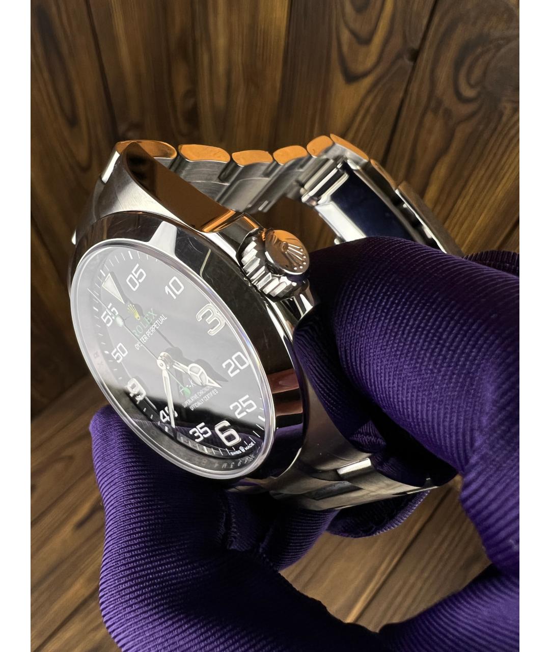 ROLEX Серебряные металлические часы, фото 3