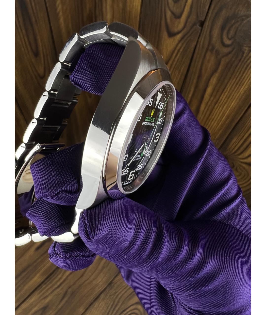 ROLEX Серебряные металлические часы, фото 4