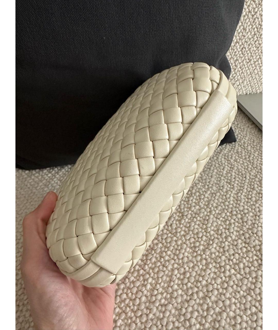 BOTTEGA VENETA Белая кожаная сумка через плечо, фото 2
