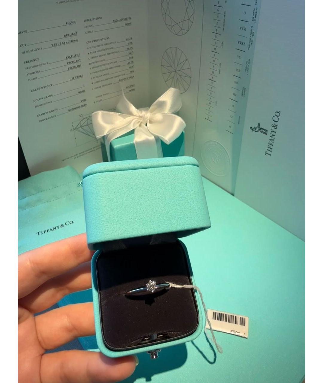 TIFFANY&CO Платиновое кольцо, фото 3