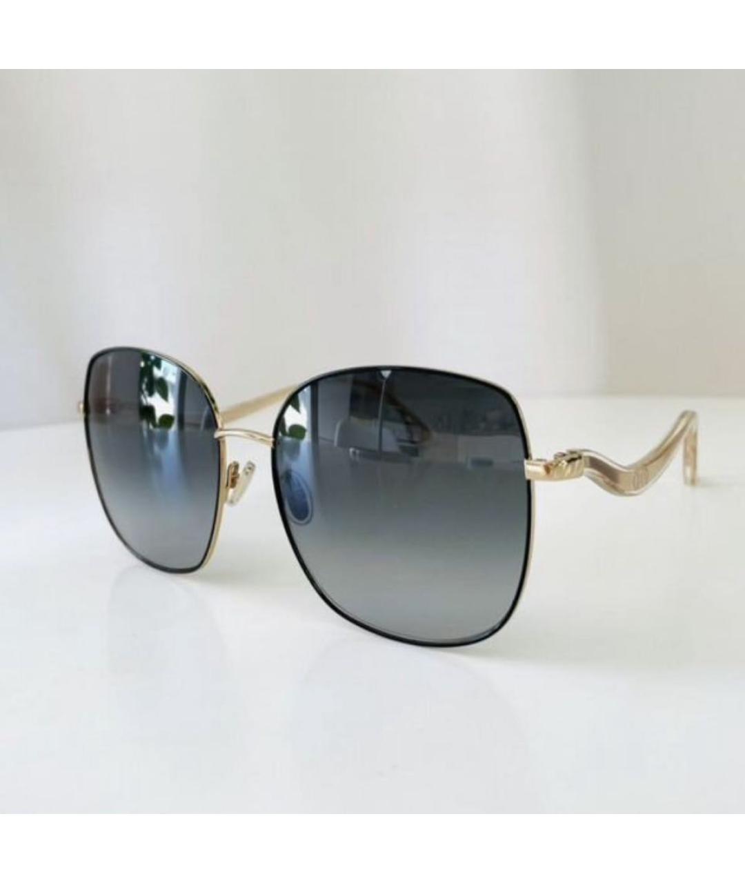 JIMMY CHOO Серые металлические солнцезащитные очки, фото 2