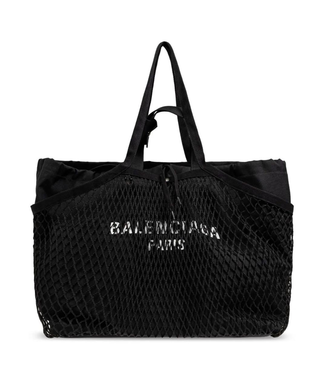 BALENCIAGA Черная хлопковая сумка тоут, фото 6