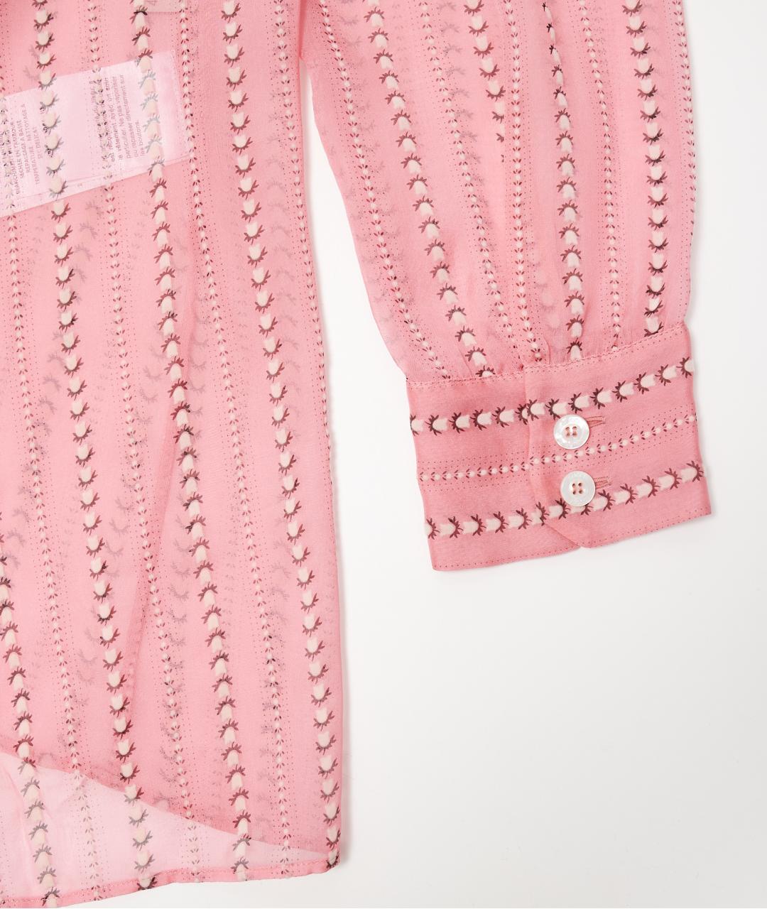 GUCCI Розовая шелковая блузы, фото 7