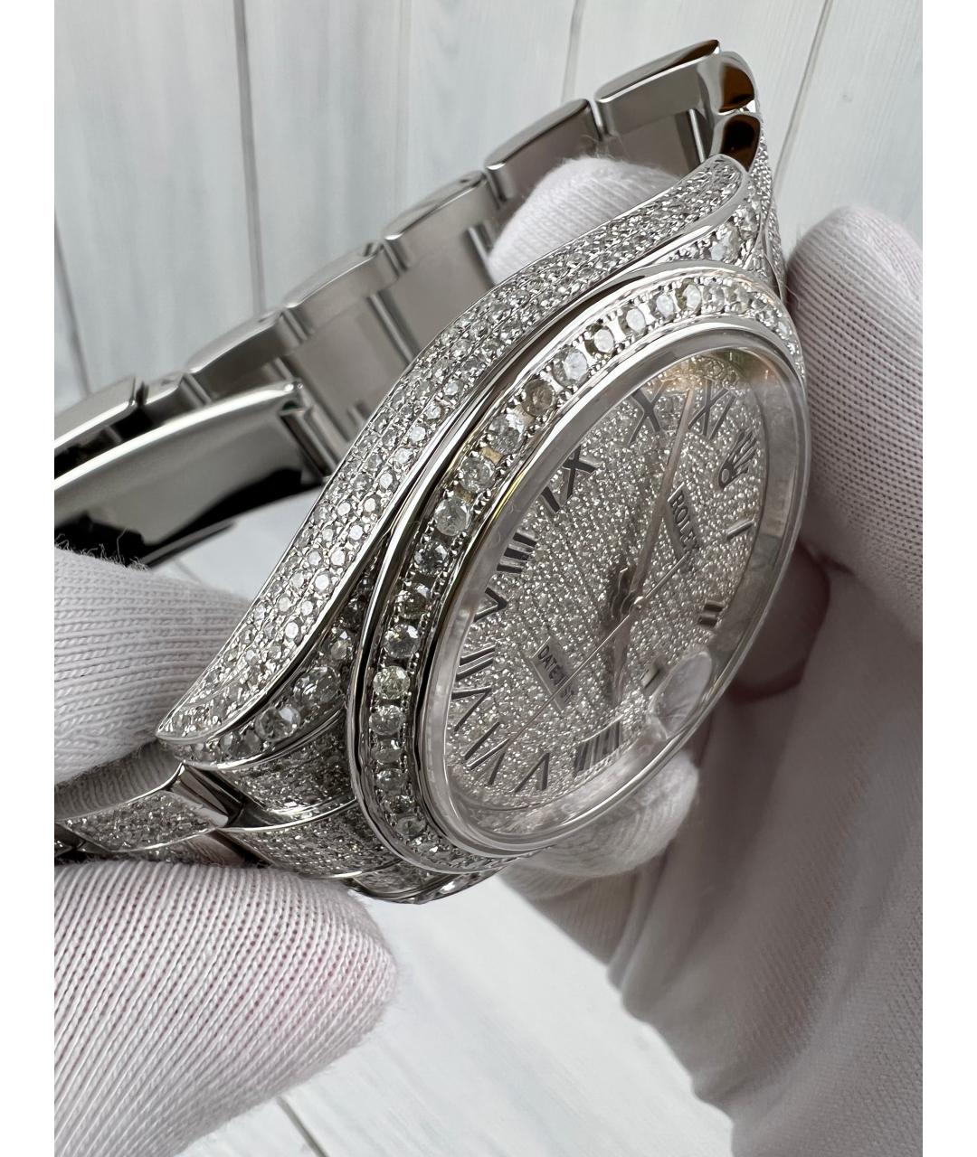 ROLEX Серебряные металлические часы, фото 4