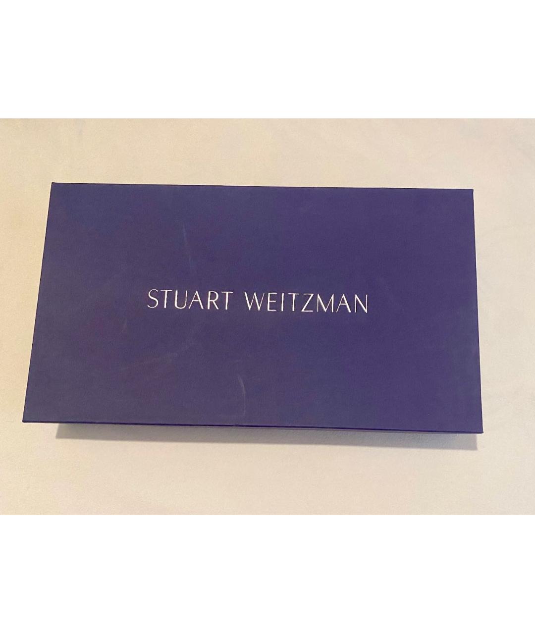 STUART WEITZMAN Бордовые замшевые ботильоны, фото 4