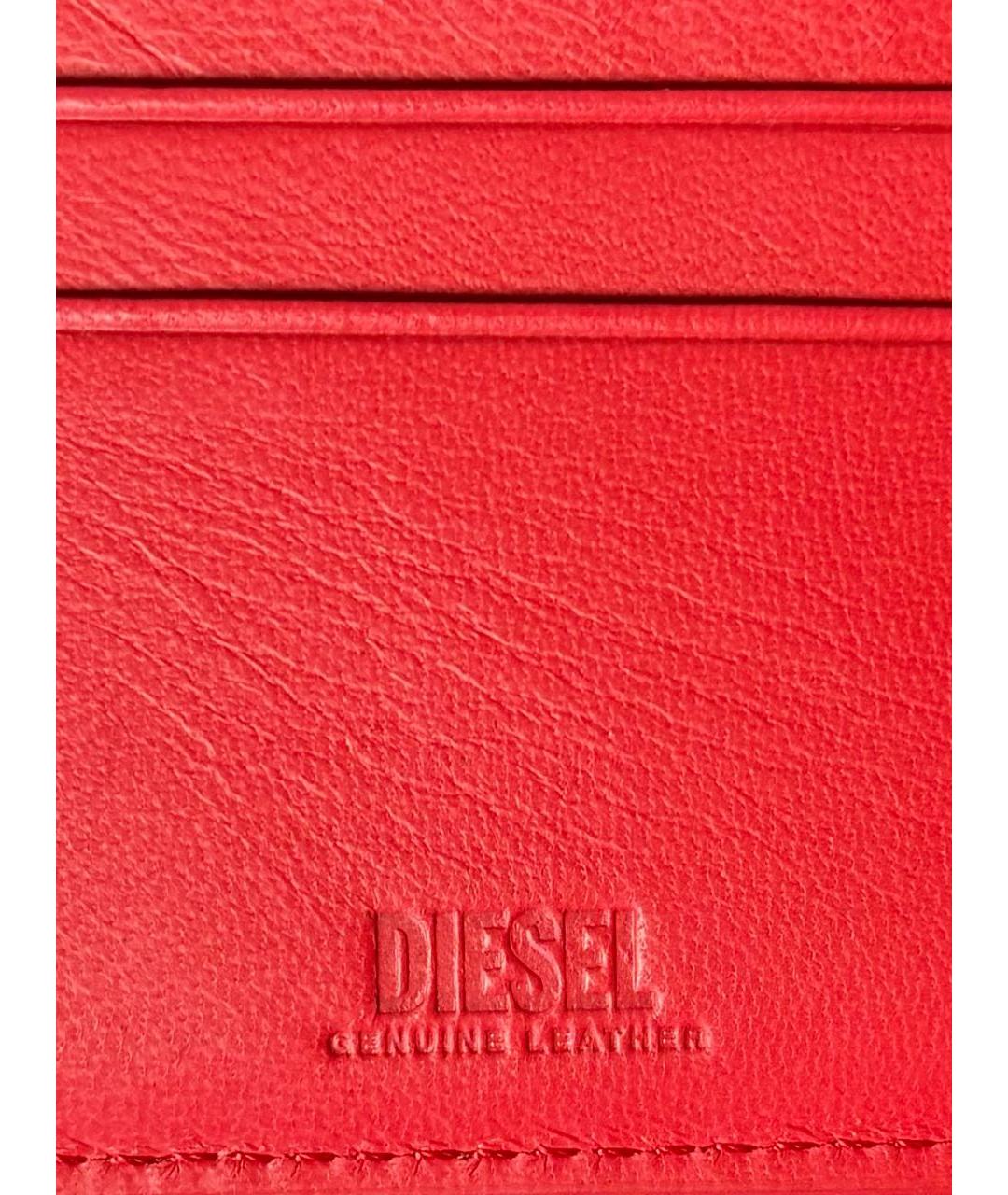 DIESEL Красный кожаный кошелек, фото 6