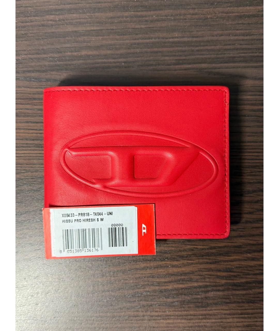 DIESEL Красный кожаный кошелек, фото 8
