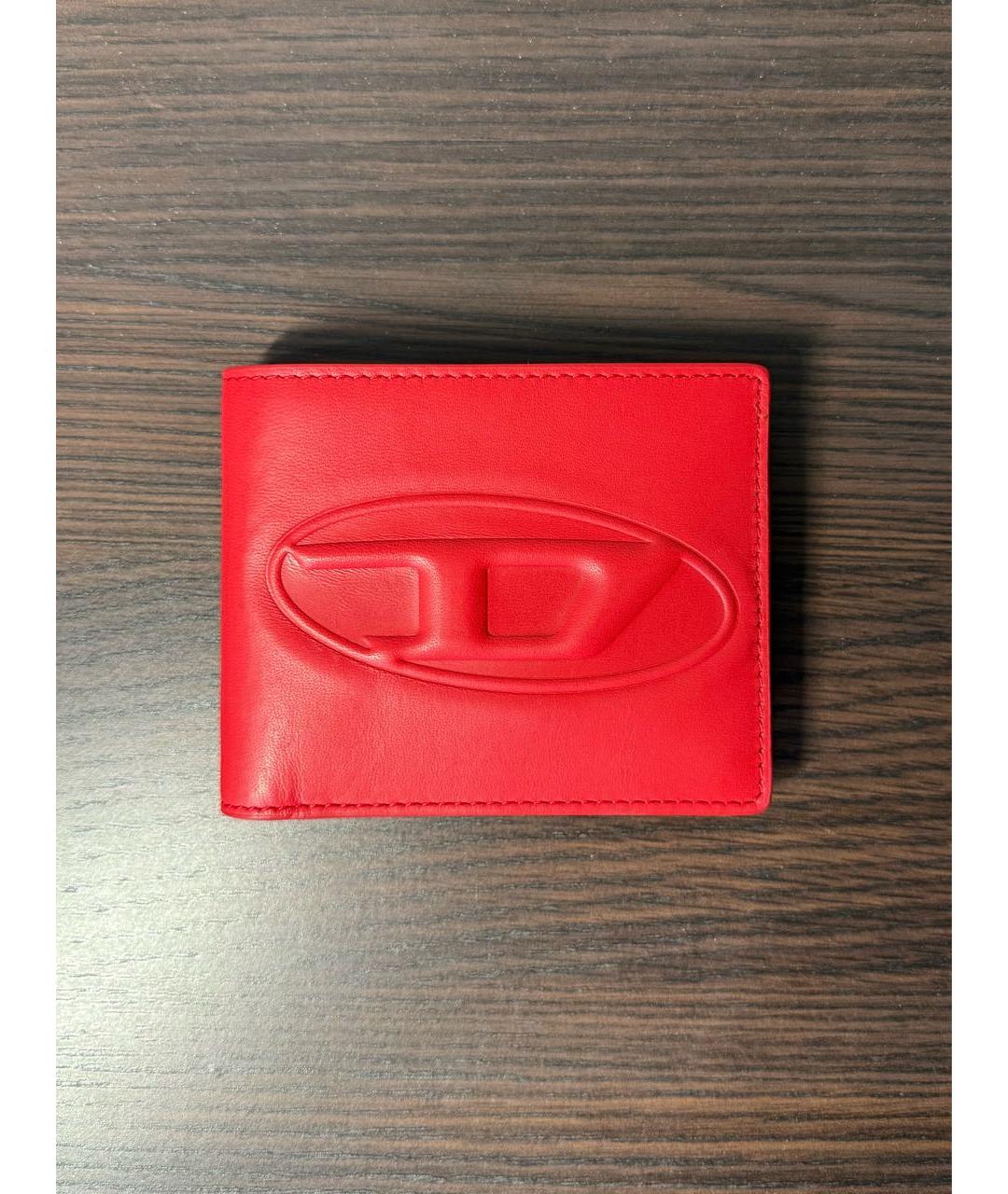 DIESEL Красный кожаный кошелек, фото 9