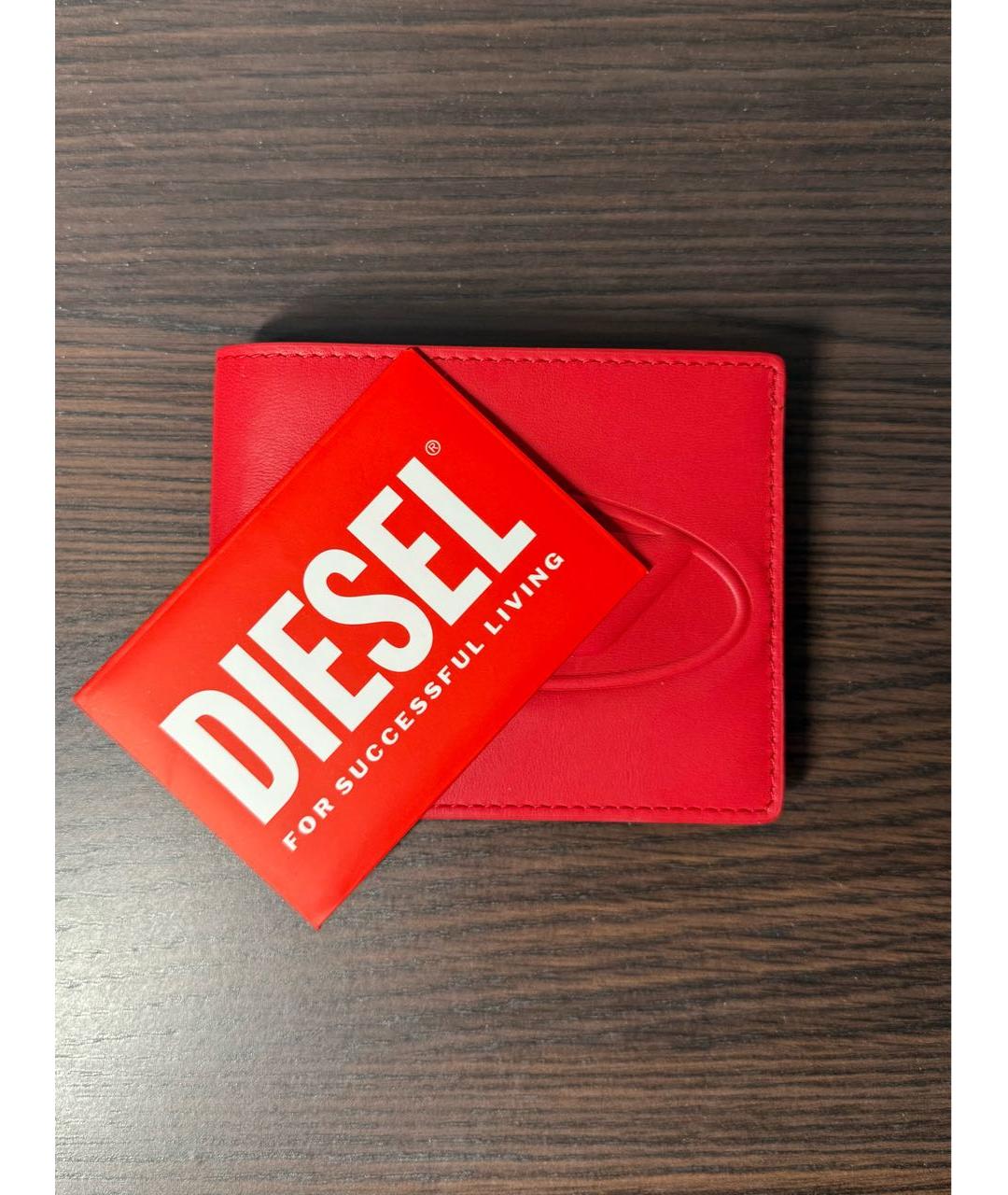 DIESEL Красный кожаный кошелек, фото 7