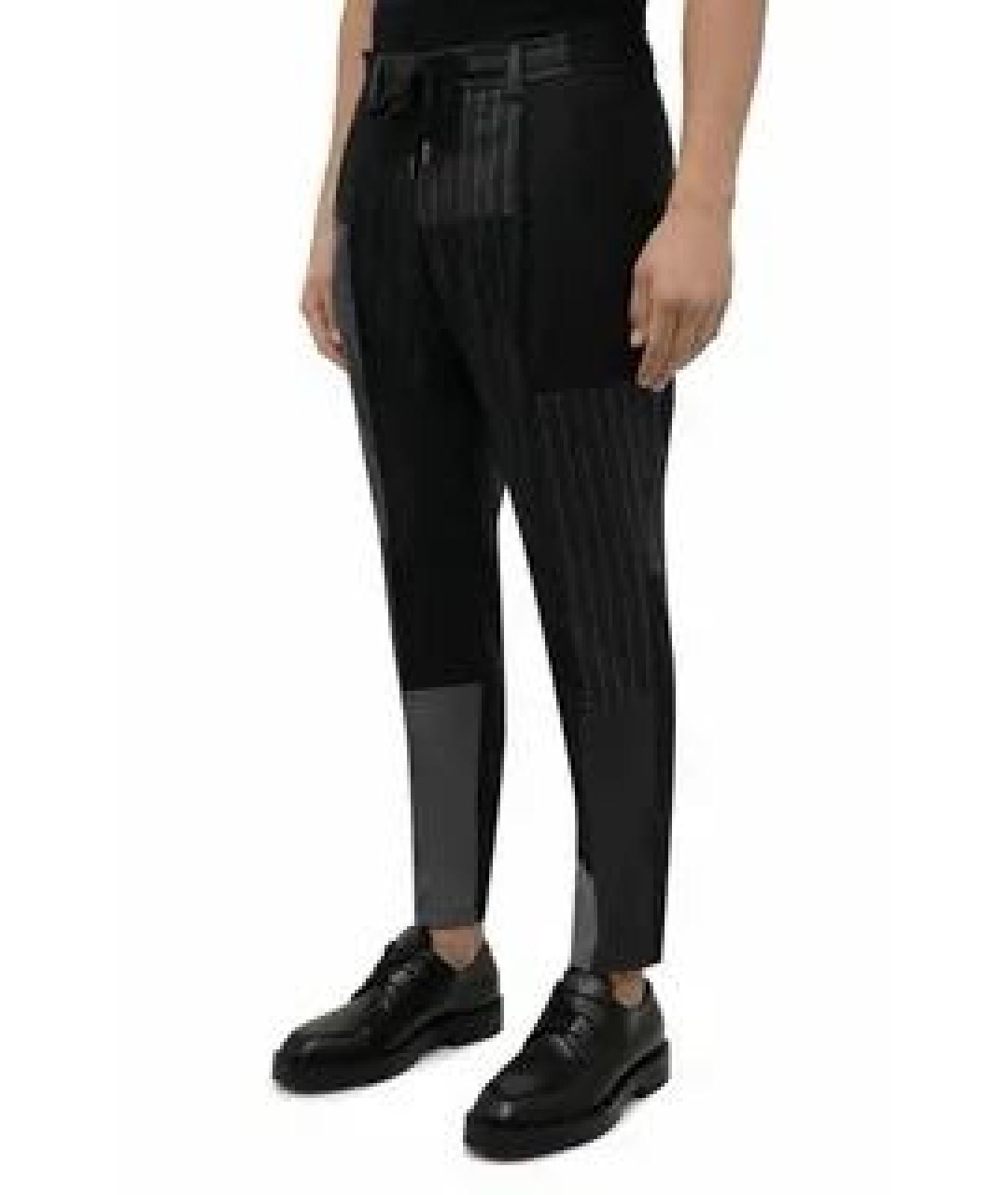 DOLCE&GABBANA Черные шерстяные классические брюки, фото 5