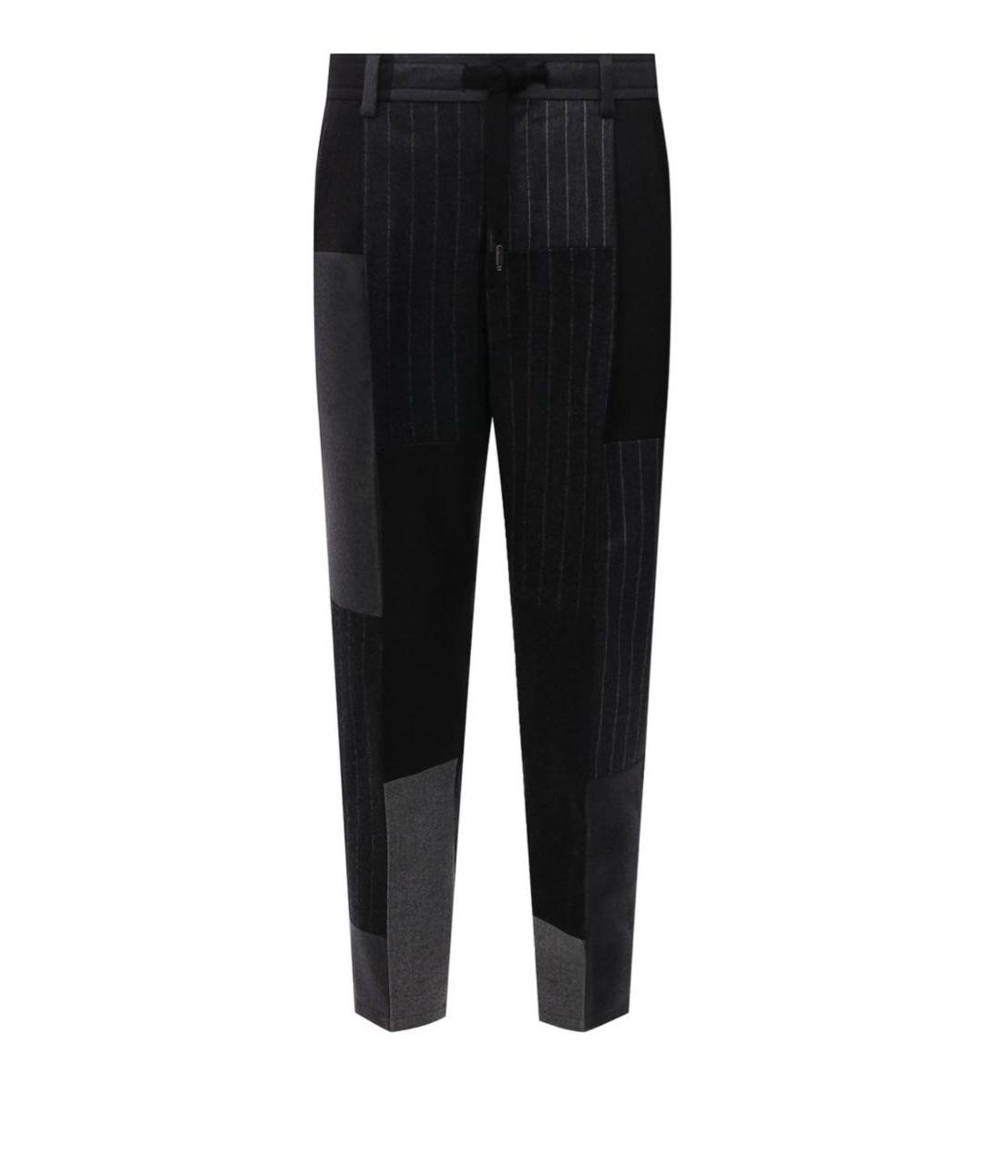 DOLCE&GABBANA Черные шерстяные классические брюки, фото 1