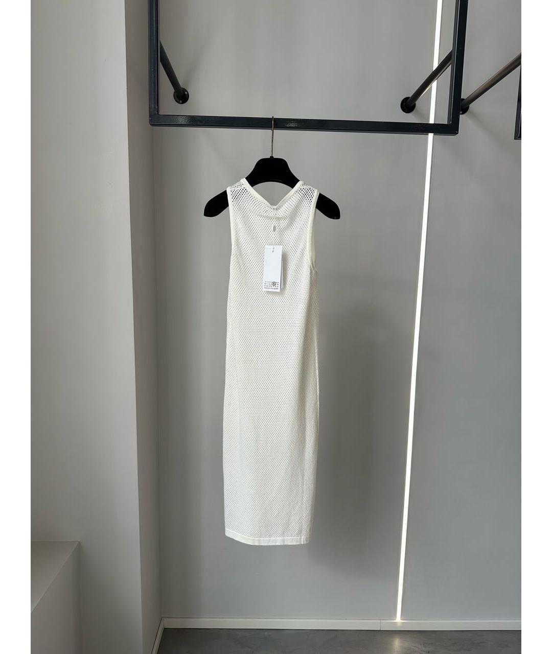 MM6 MAISON MARGIELA Белое хлопковое платье, фото 2