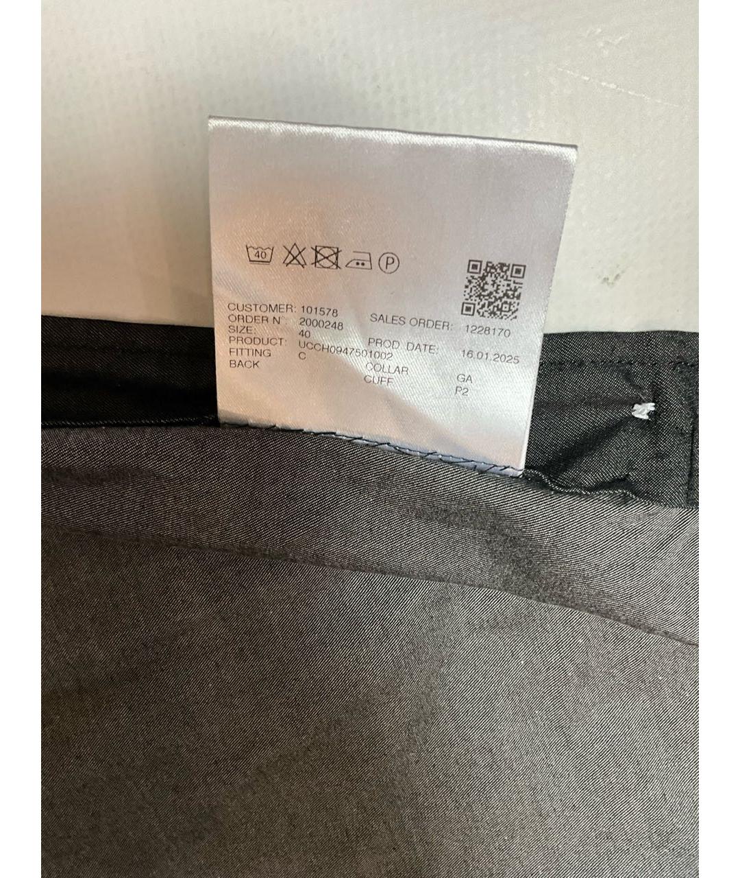 KITON Серая хлопковая кэжуал рубашка, фото 8