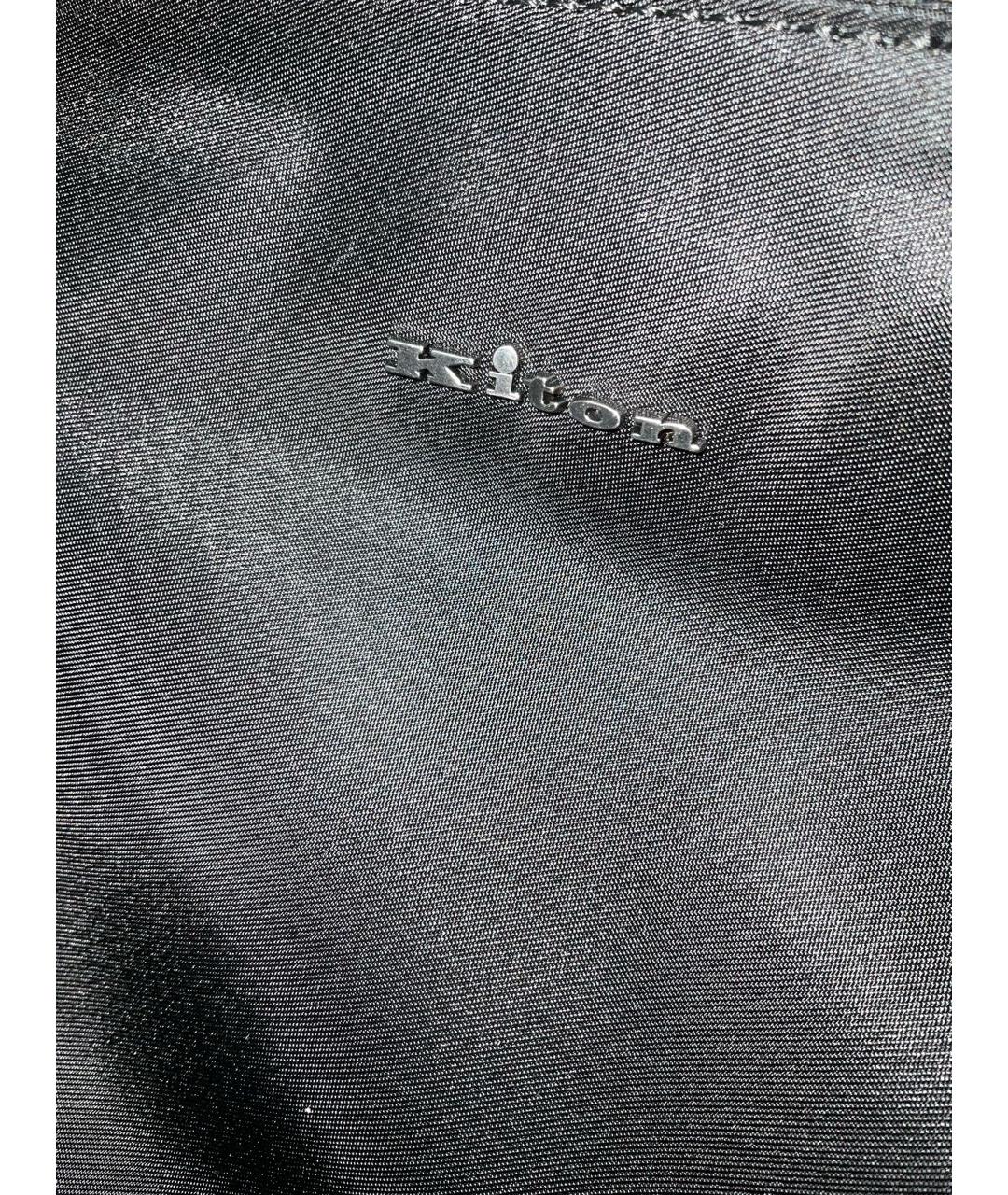 KITON Черная кожаная сумка на плечо, фото 8