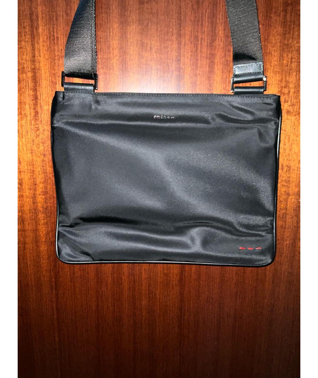 KITON Черная кожаная сумка на плечо, фото 2