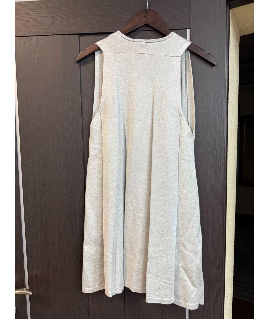 3.1 PHILLIP LIM Серое хлопковое повседневное платье, фото 2