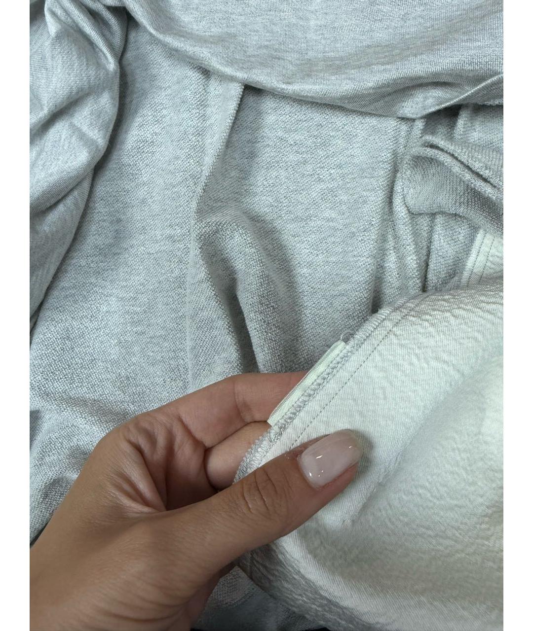 3.1 PHILLIP LIM Серое хлопковое повседневное платье, фото 5