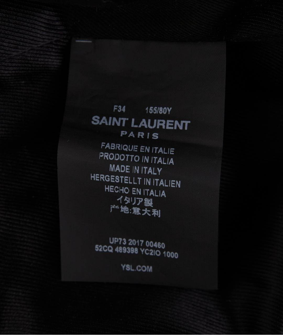 SAINT LAURENT Черная кожаная куртка, фото 6
