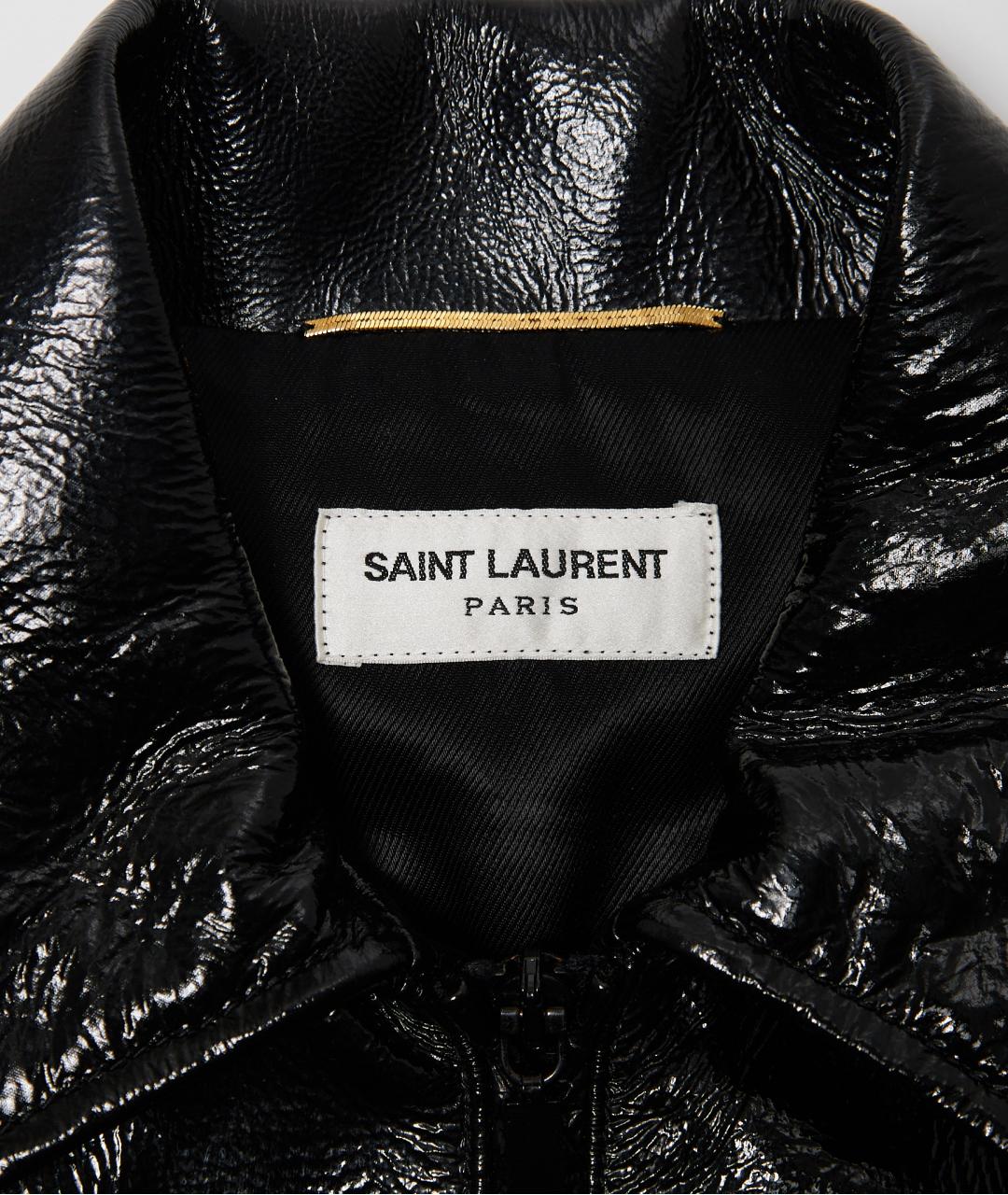 SAINT LAURENT Черная кожаная куртка, фото 4
