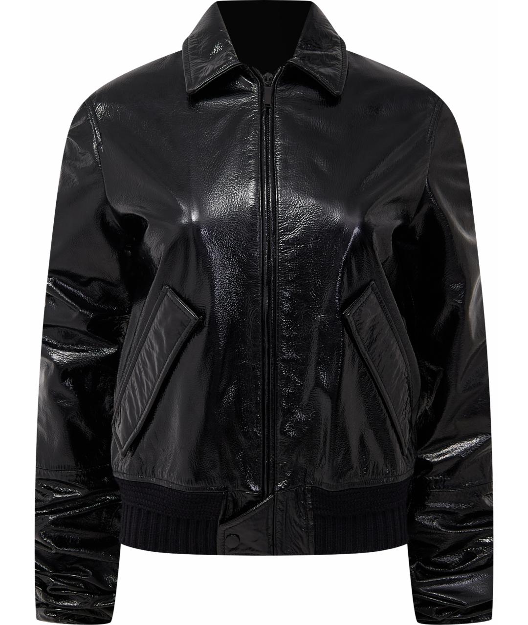 SAINT LAURENT Черная кожаная куртка, фото 1