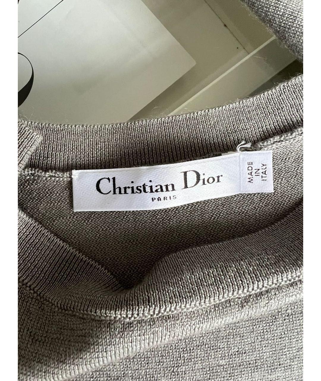 CHRISTIAN DIOR Серый кашемировый джемпер / свитер, фото 7
