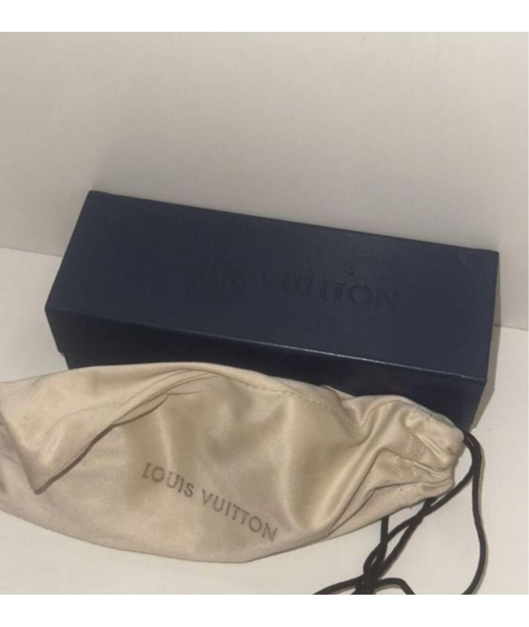 LOUIS VUITTON Золотые металлические солнцезащитные очки, фото 4