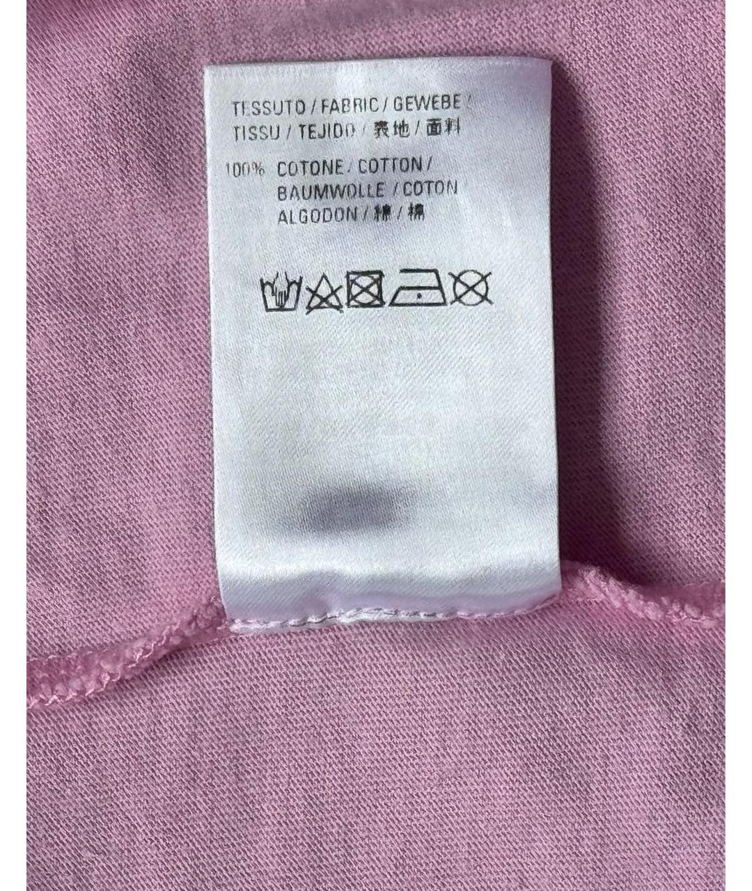 BALENCIAGA Розовая хлопковая футболка, фото 8