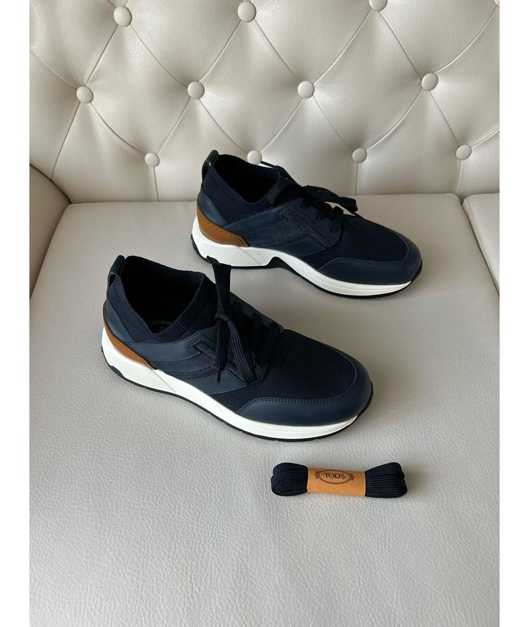 TOD'S Синие низкие кроссовки / кеды, фото 8