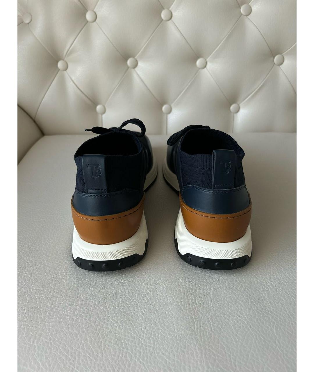 TOD'S Синие низкие кроссовки / кеды, фото 4