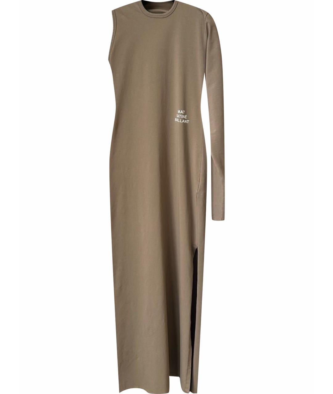 MM6 MAISON MARGIELA Бежевое хлопковое повседневное платье, фото 1