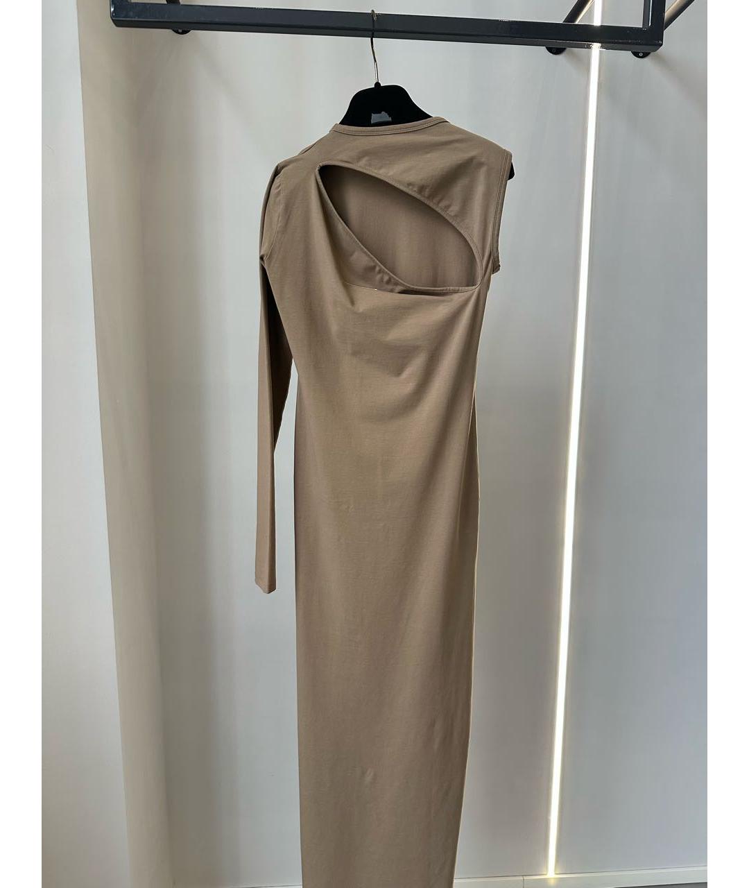 MM6 MAISON MARGIELA Бежевое хлопковое повседневное платье, фото 2