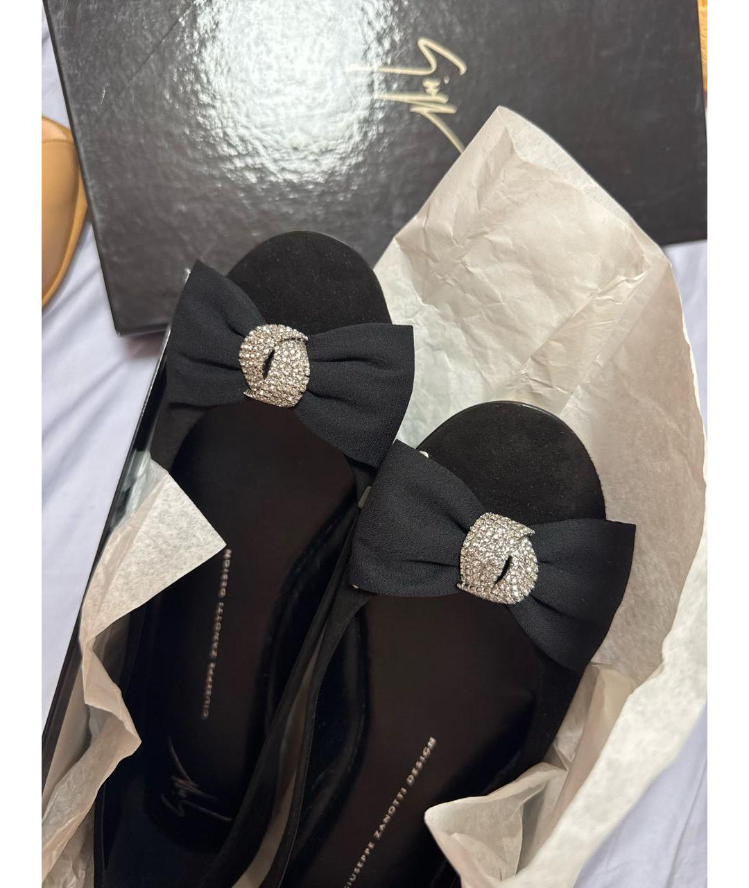 GIUSEPPE ZANOTTI DESIGN Черные замшевые балетки, фото 7