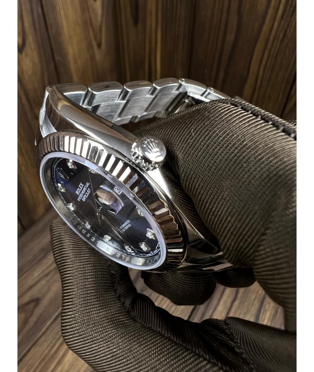ROLEX Серебряные часы из белого золота, фото 3
