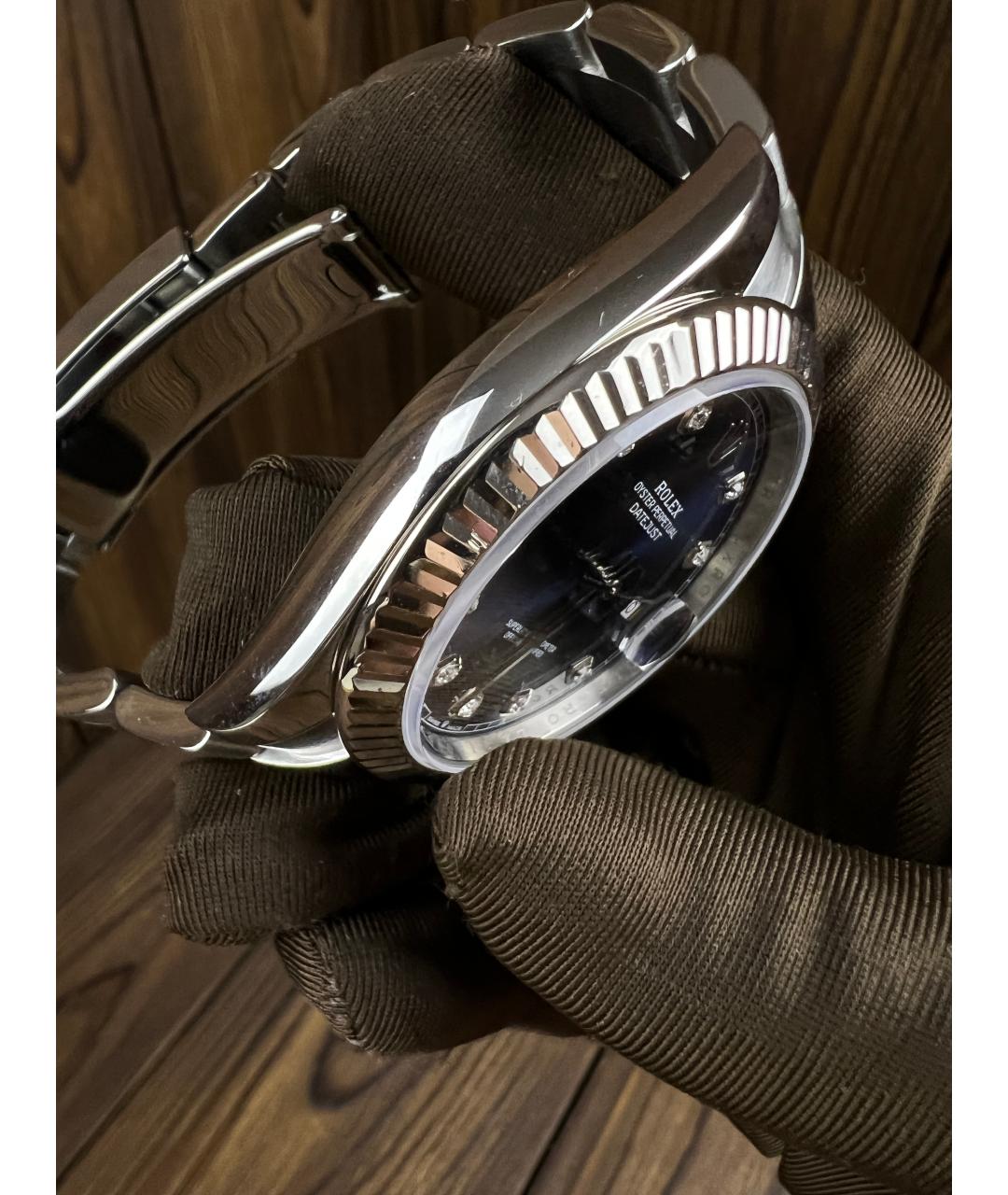 ROLEX Серебряные часы из белого золота, фото 4