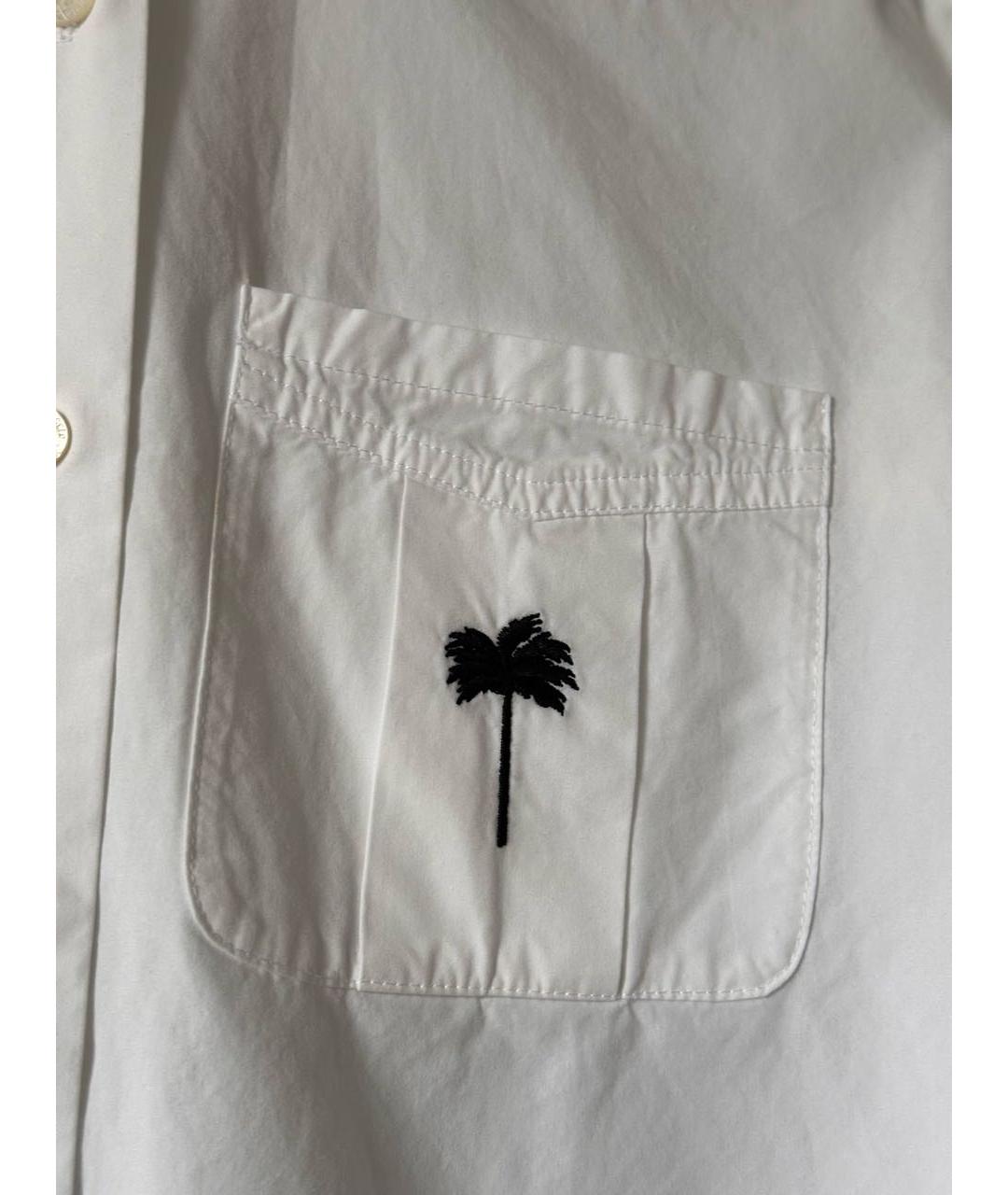 PALM ANGELS Белая хлопковая рубашка, фото 4