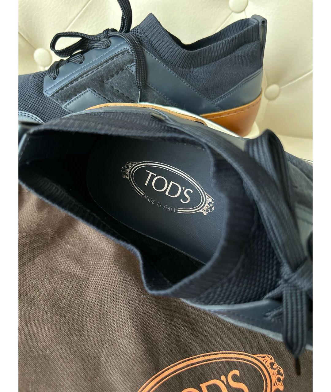 TOD'S Синие низкие кроссовки / кеды, фото 8