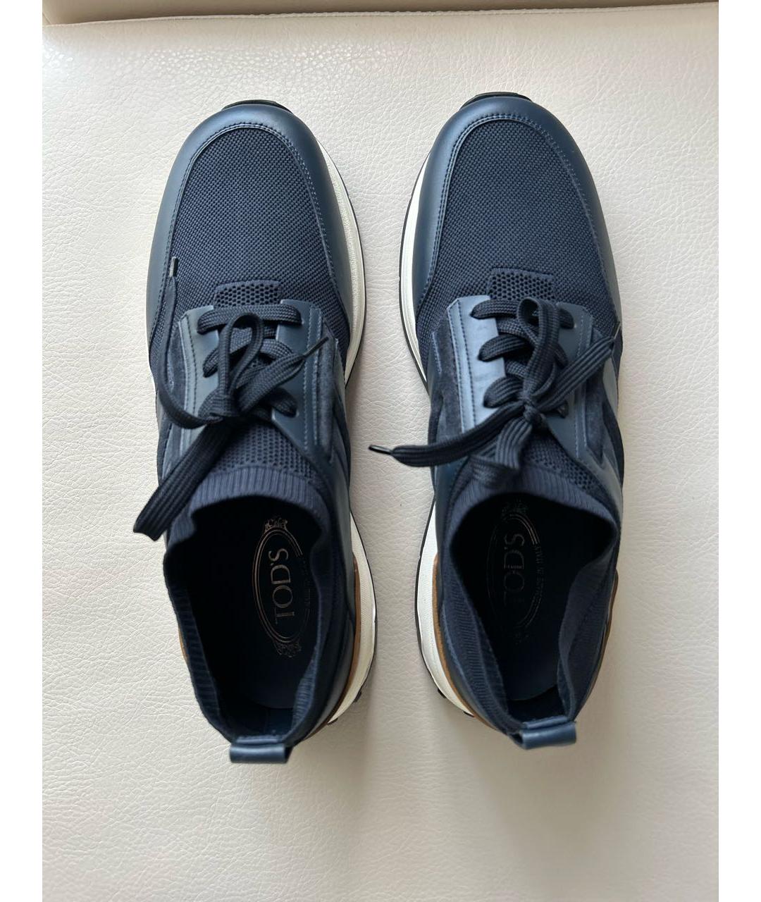 TOD'S Синие низкие кроссовки / кеды, фото 3